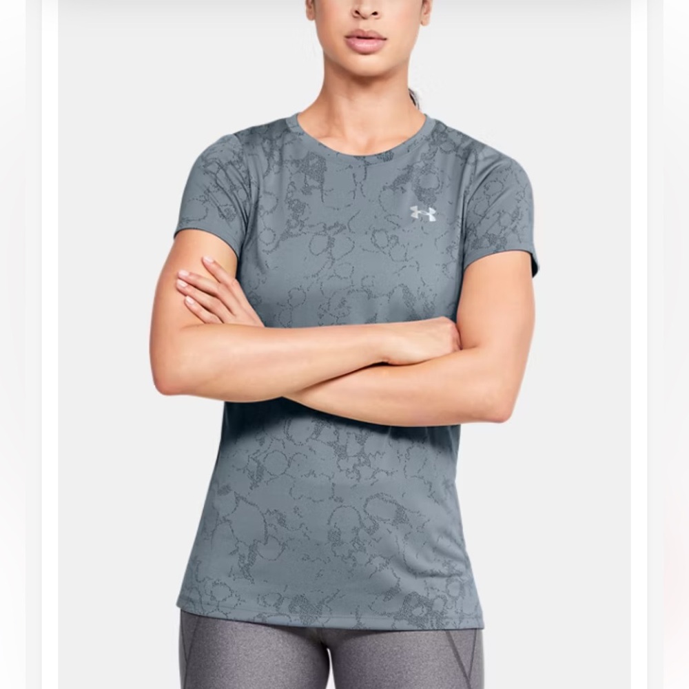 UNDER ARMOUR WOMEN’S TECH MARBLE JACQUARD SHIRT SLEEVE SHIRT